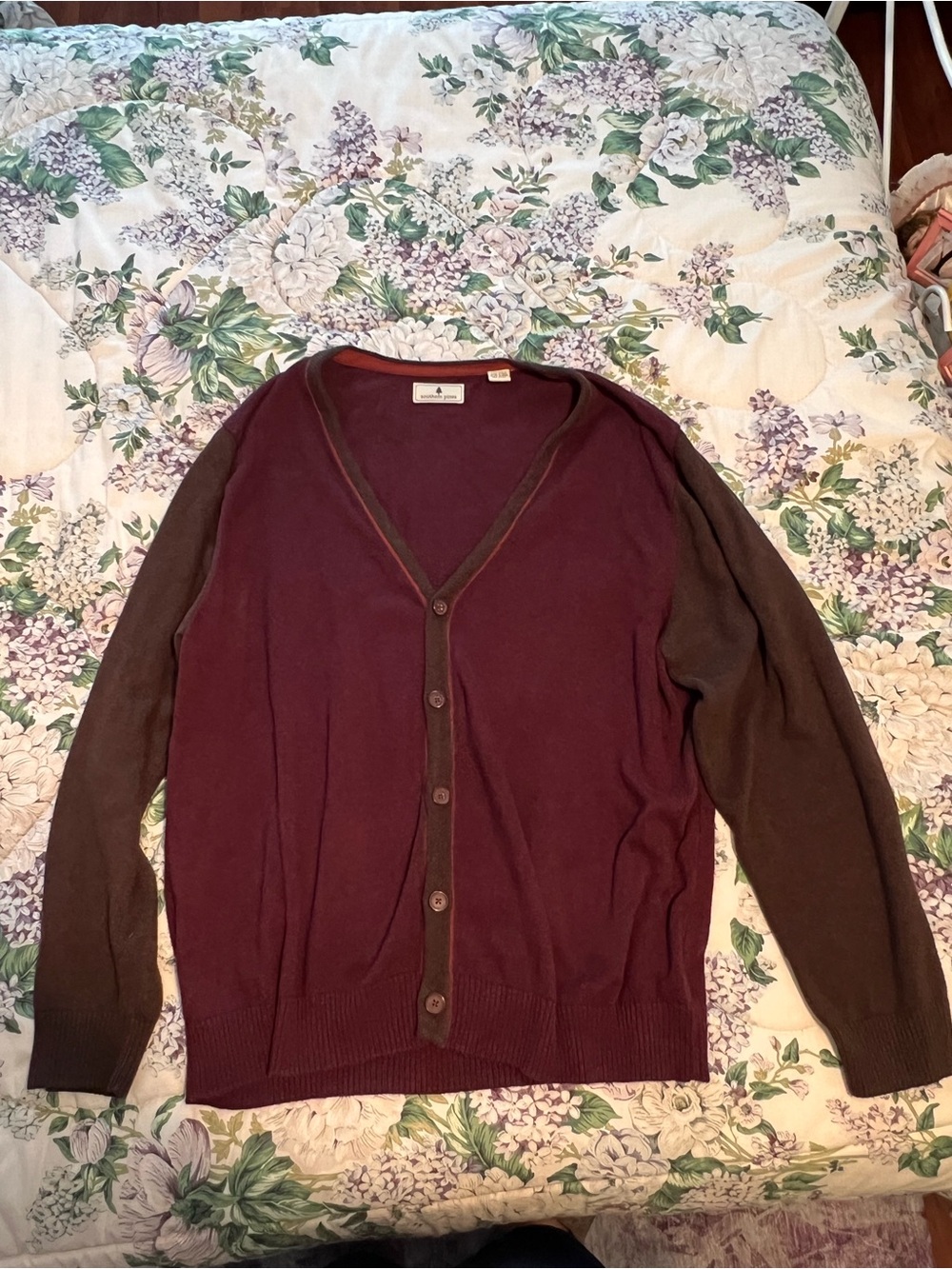 Southern Pines Cardigan Sweater Mens XXL Burgundy Button Up Preppy Casual